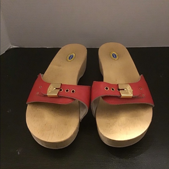 Dr Scholls Vintage Wood Leather Sandals - Picture 2 of 11